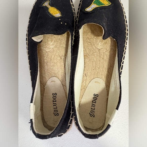 Soludos Cheers Beaded Espadrilles | Black Smoking Slippers | Size 9 - Picture 8 of 13